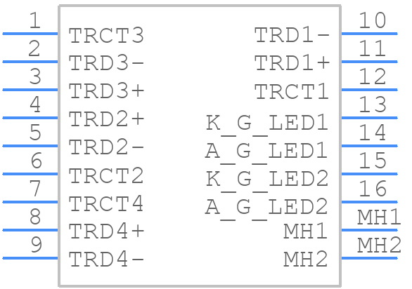 0826-1G1T-43-F - BelFuse - PCB symbol