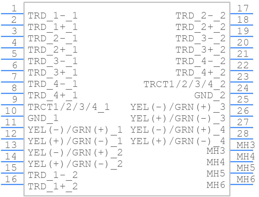 0879-2C1R-54 - BelFuse - PCB symbol
