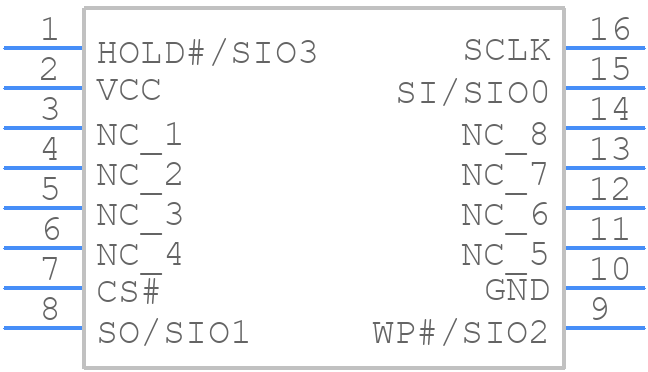 MX25L25735FMI-10G - Macronix - PCB symbol