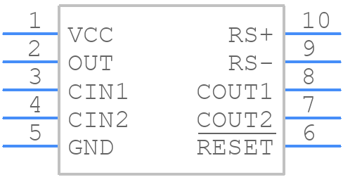 MAX4374HEUB+ - Analog Devices - PCB symbol