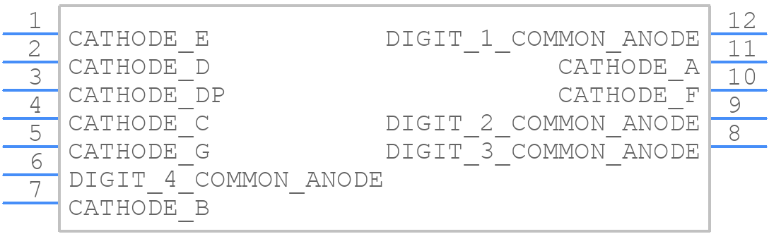 HDSP-B10G - Avago Technologies - PCB symbol