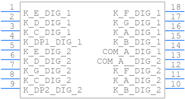 DA56-51SURKWA - Kingbright - PCB symbol