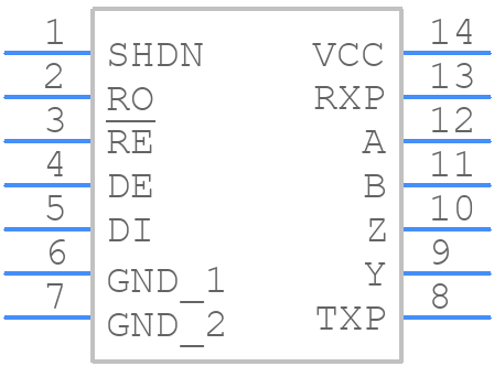 MAX3461ESD+ - Analog Devices - PCB symbol