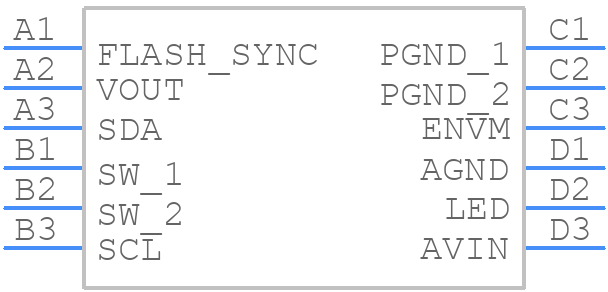 TPS61050YZGR - Texas Instruments - PCB symbol