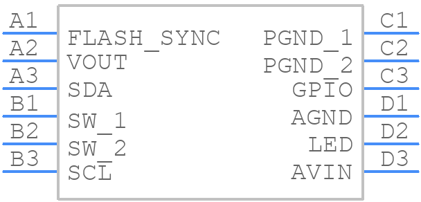 TPS61050YZGT - Texas Instruments - PCB symbol