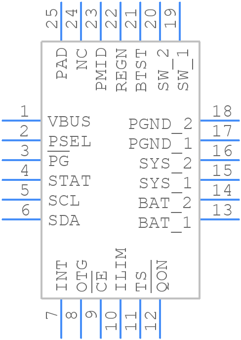 BQ25892RTWR - Texas Instruments - PCB symbol
