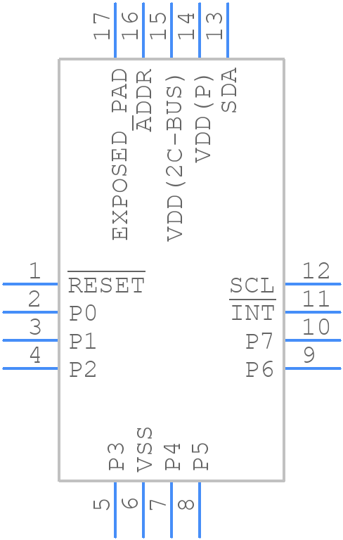 PCAL6408ABSHP - NXP - PCB symbol