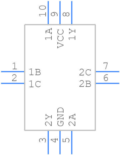 74AUP2G98GUX - Nexperia - PCB symbol