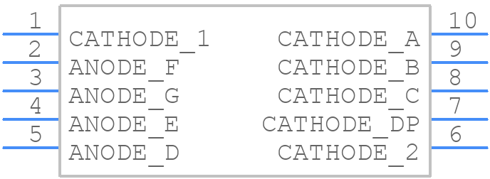 HDSP-7803 - Avago Technologies - PCB symbol