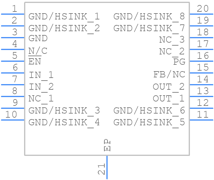 V62/03632-08XE - Texas Instruments - PCB symbol
