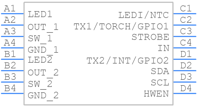 LM3560TLE-20/NOPB - Texas Instruments - PCB symbol
