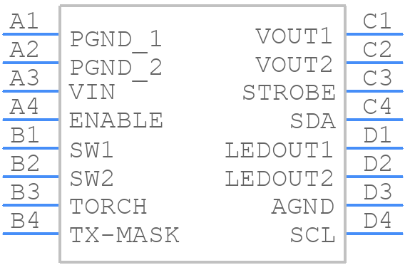 LM3565TLE/NOPB - Texas Instruments - PCB symbol