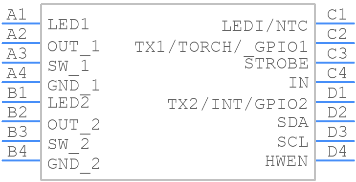 LM3560TLX-20/NOPB - Texas Instruments - PCB symbol