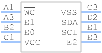M24256-DFCS6TP/K - STMicroelectronics - PCB symbol