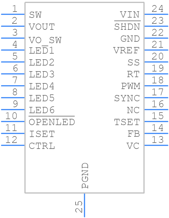 LT3598EFE#TRPBF - Analog Devices - PCB symbol