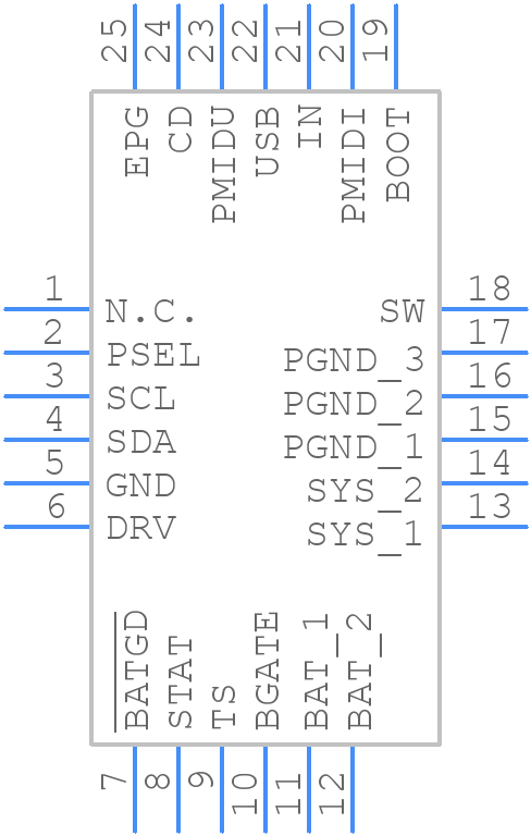 BQ24168RGER - Texas Instruments - PCB symbol