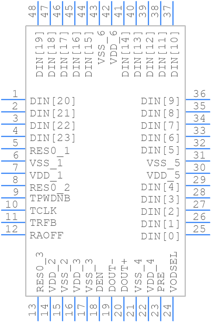 DS90UR241QVSX/NOPB - Texas Instruments - PCB symbol