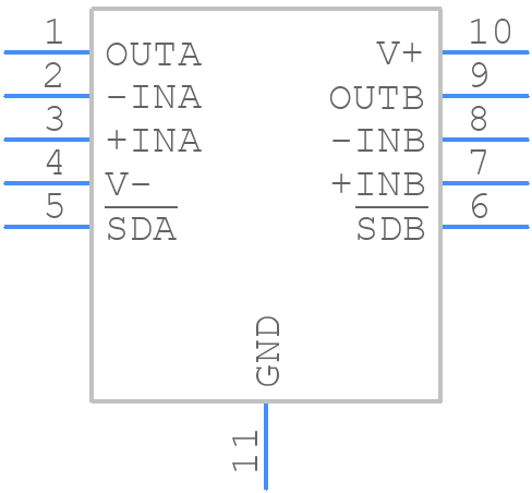 LTC6269IDD-10#PBF - Analog Devices - PCB symbol