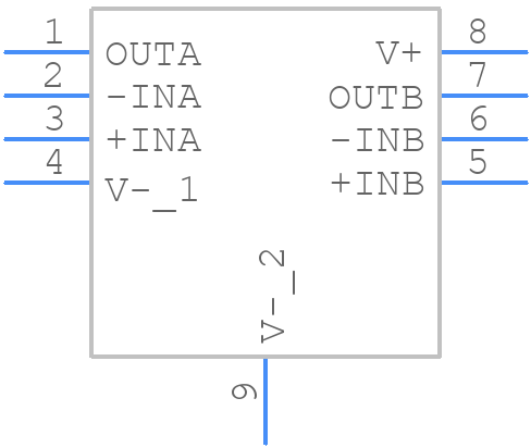 LTC6269HMS8E-10#PBF - Analog Devices - PCB symbol