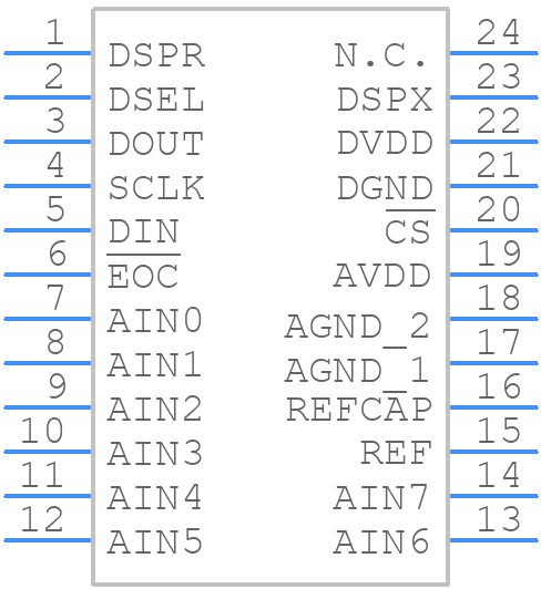 MAX1168BEEG+ - Analog Devices - PCB symbol