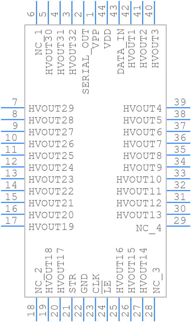 HV518PJ-G - Microchip - PCB symbol