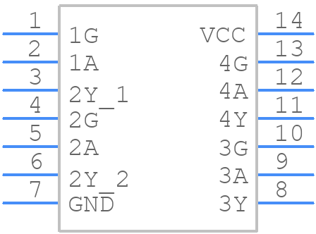 TC74HC126AF(F) - Toshiba - PCB symbol