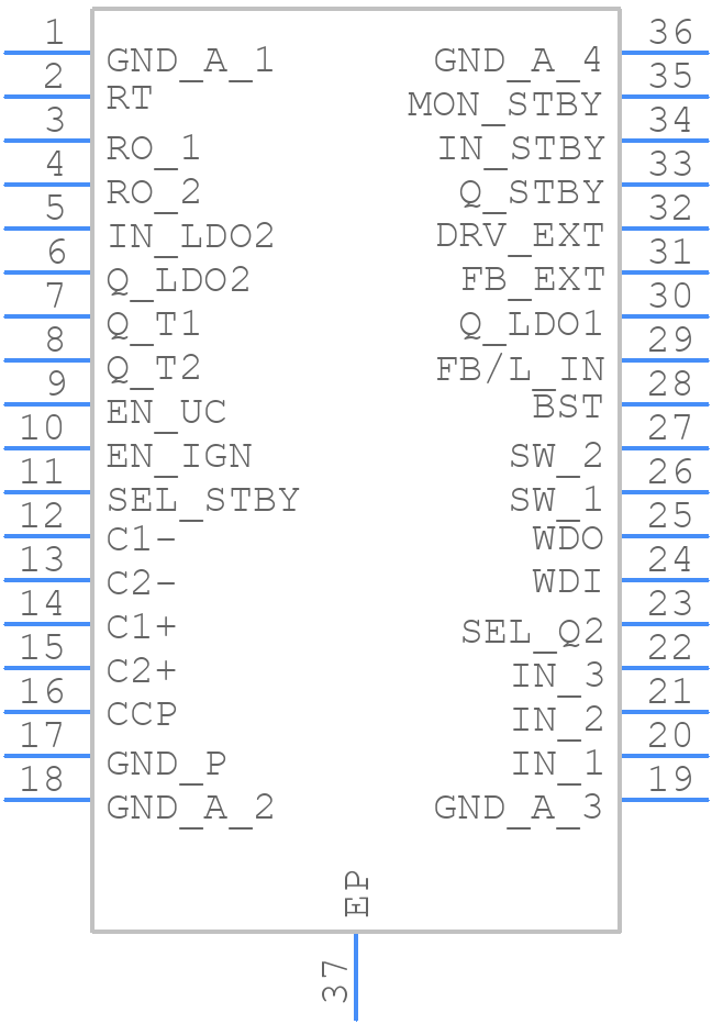 TLE73683EXUMA2 - Infineon - PCB symbol