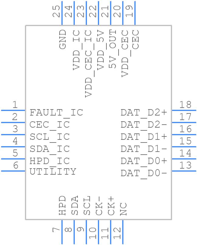 HDMI2C1-14HDS - STMicroelectronics - PCB symbol