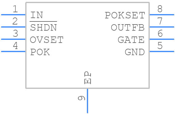 MAX6497ATA+T - Analog Devices - PCB symbol