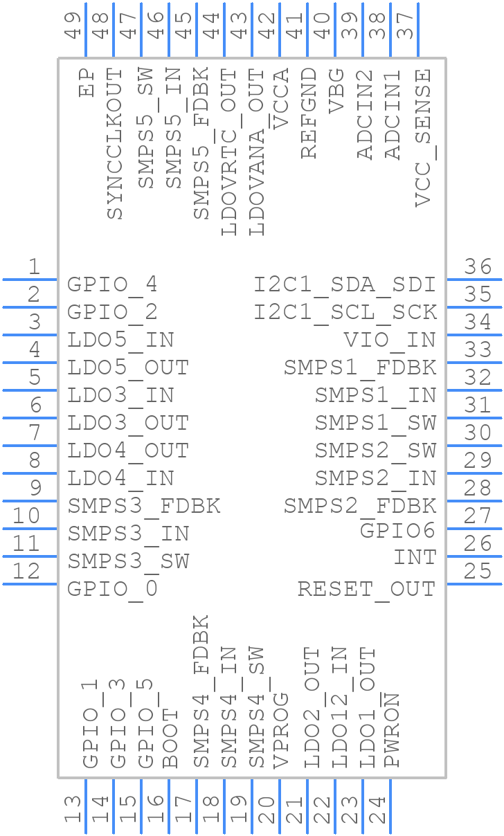 TPS659161RGZR - Texas Instruments - PCB symbol