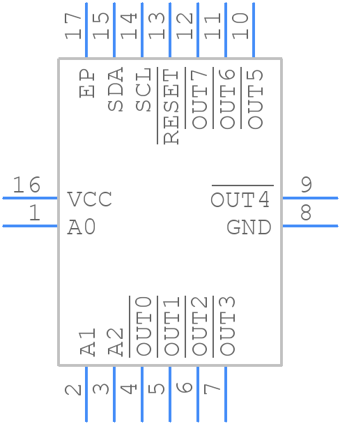 TLC59208FIRGYR - Texas Instruments - PCB symbol