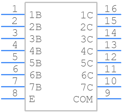 ULN2003ANG4 - Texas Instruments - PCB symbol