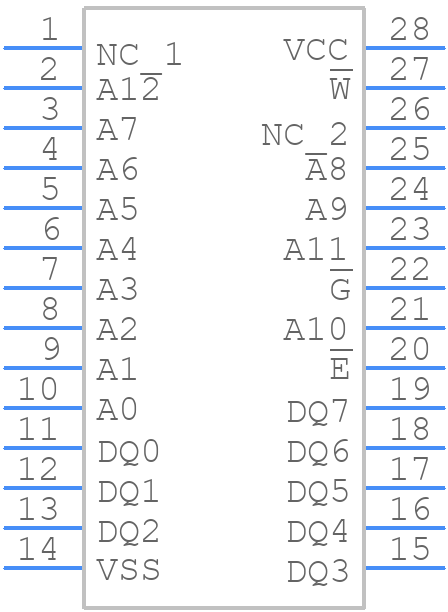 M48Z58Y-70PC1 - STMicroelectronics - PCB symbol