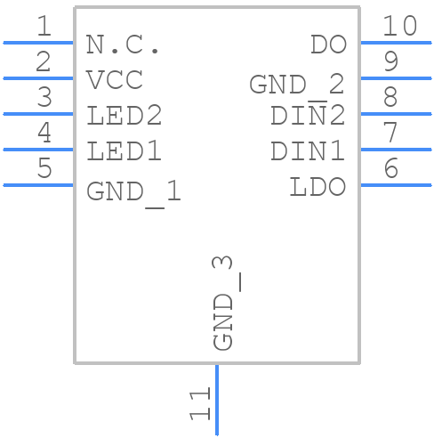 MAX14832ETB+ - Analog Devices - PCB symbol