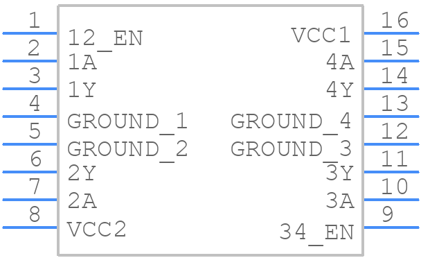 L293DNEG4 - Texas Instruments - PCB symbol