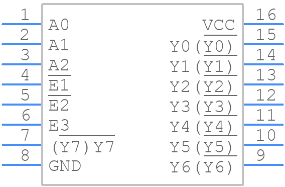 CD74HC238EG4 - Texas Instruments - PCB symbol