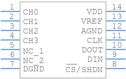 MCP3004T-I/ST - Microchip - PCB symbol