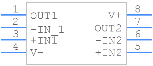 AD822AN - Analog Devices - PCB symbol