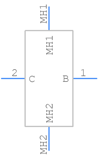 BU208A - STMicroelectronics - PCB symbol