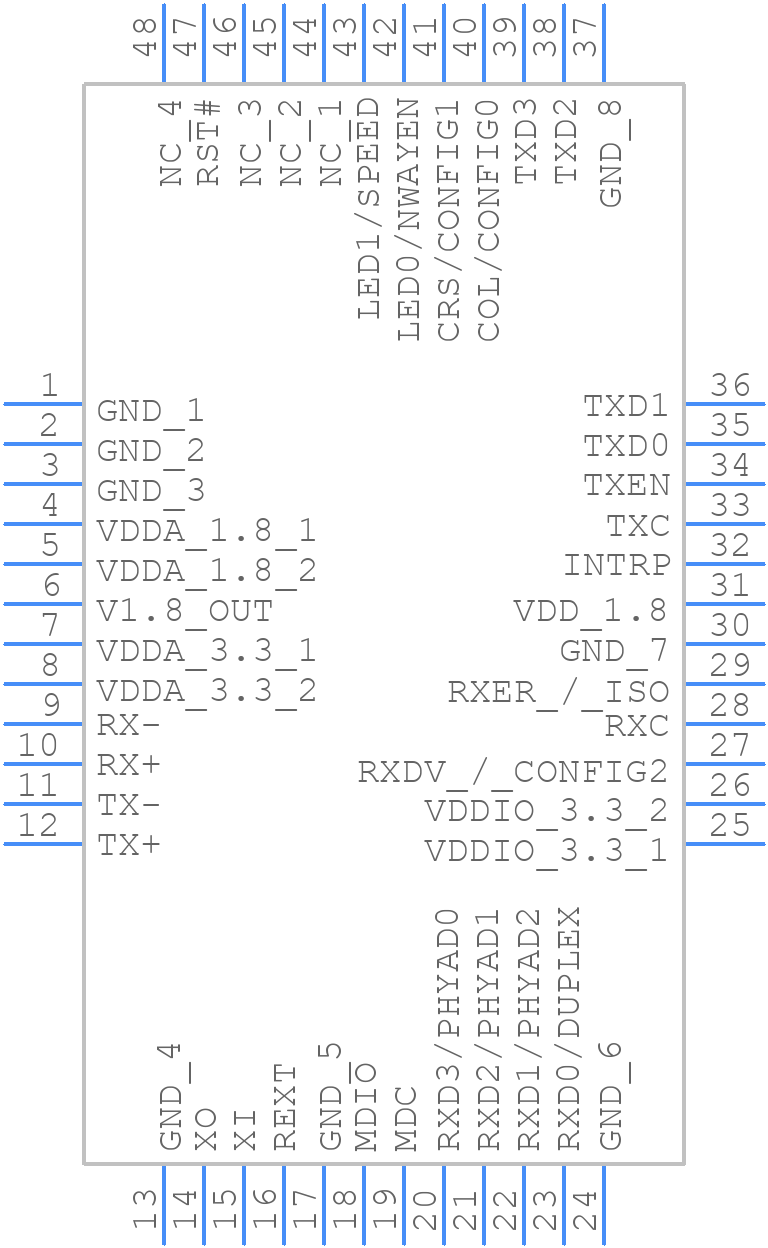 KSZ8041MLL-TR - Microchip - PCB symbol