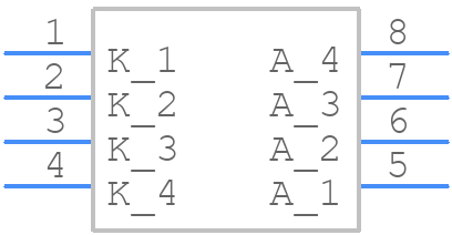 L-7104SB/4GD - Kingbright - PCB symbol