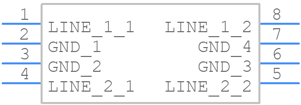 CDNBS08-SLVU2.8-4 - Bourns - PCB symbol