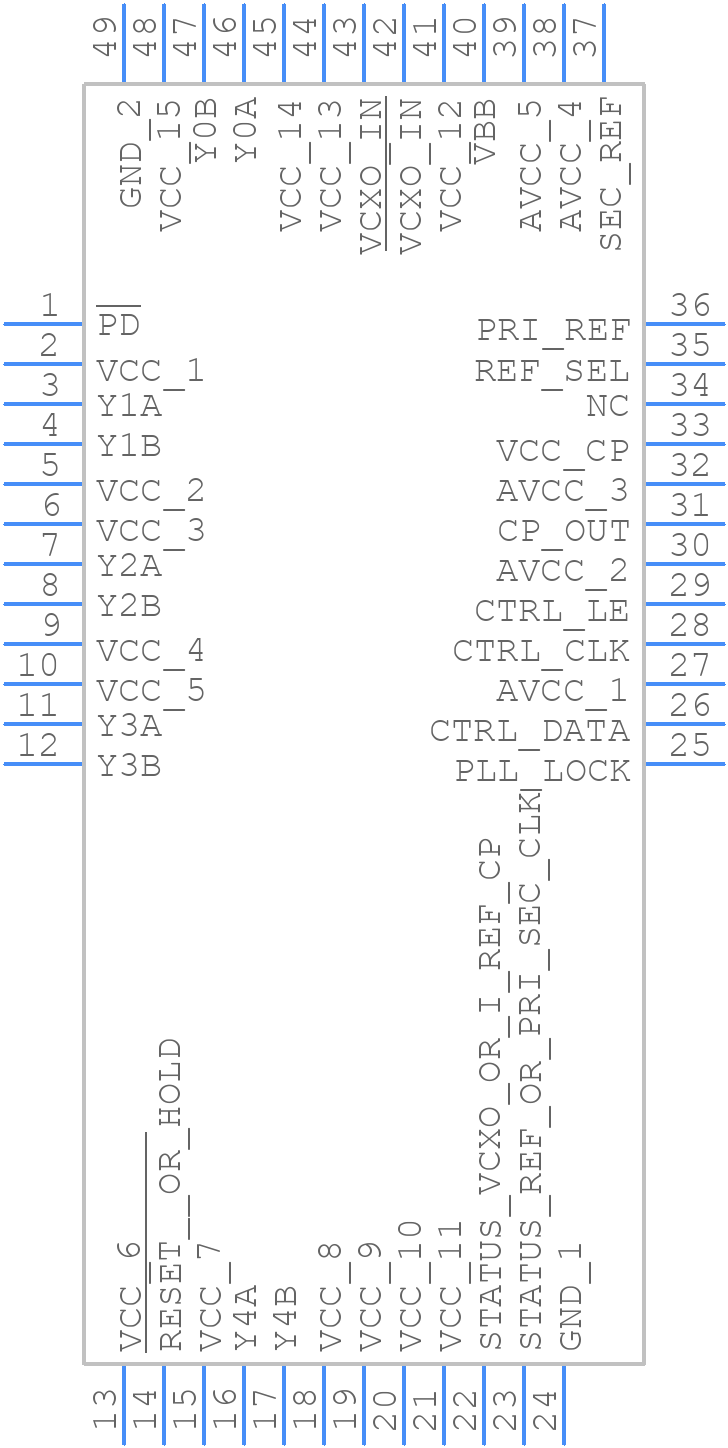 CDCM7005RGZR - Texas Instruments - PCB symbol