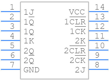 TC74HC107AP(F) - Toshiba - PCB symbol