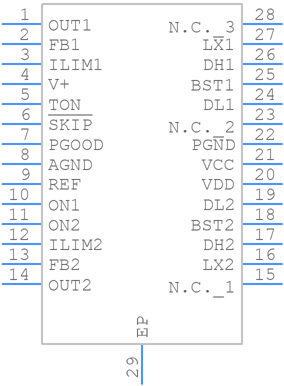 MAX1715EEI-T - Analog Devices - PCB symbol