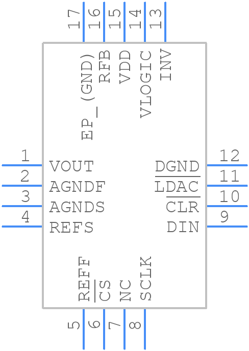 AD5542ABCPZ-REEL7 - Analog Devices - PCB symbol