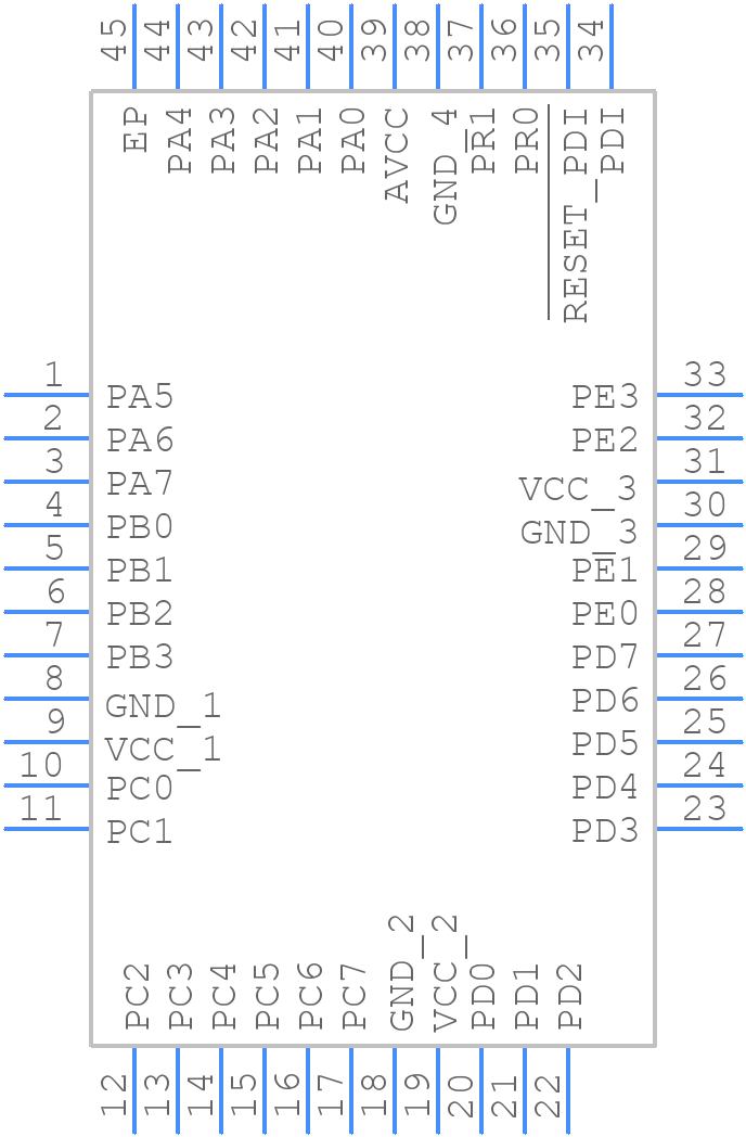 ATXMEGA32C4-MH - Microchip - PCB symbol