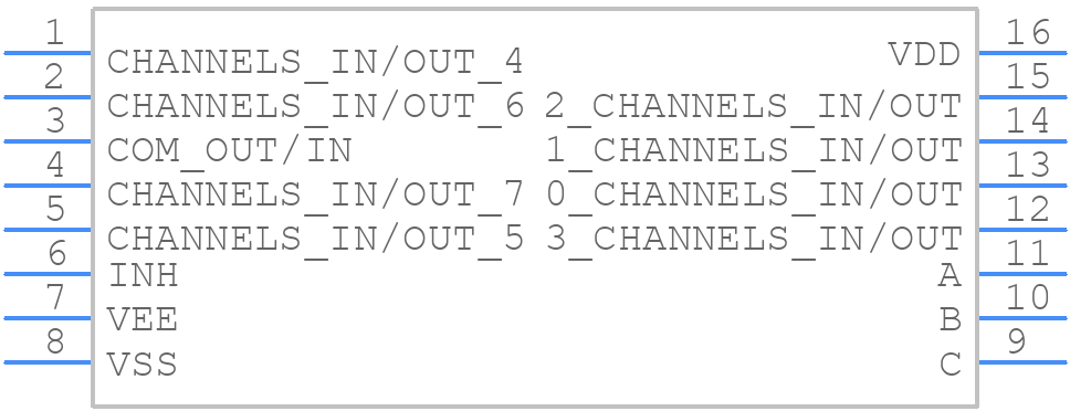 CD4051BMG4 - Texas Instruments - PCB symbol