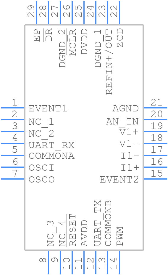 MCP39F511NT-E/MQ - Microchip - PCB symbol