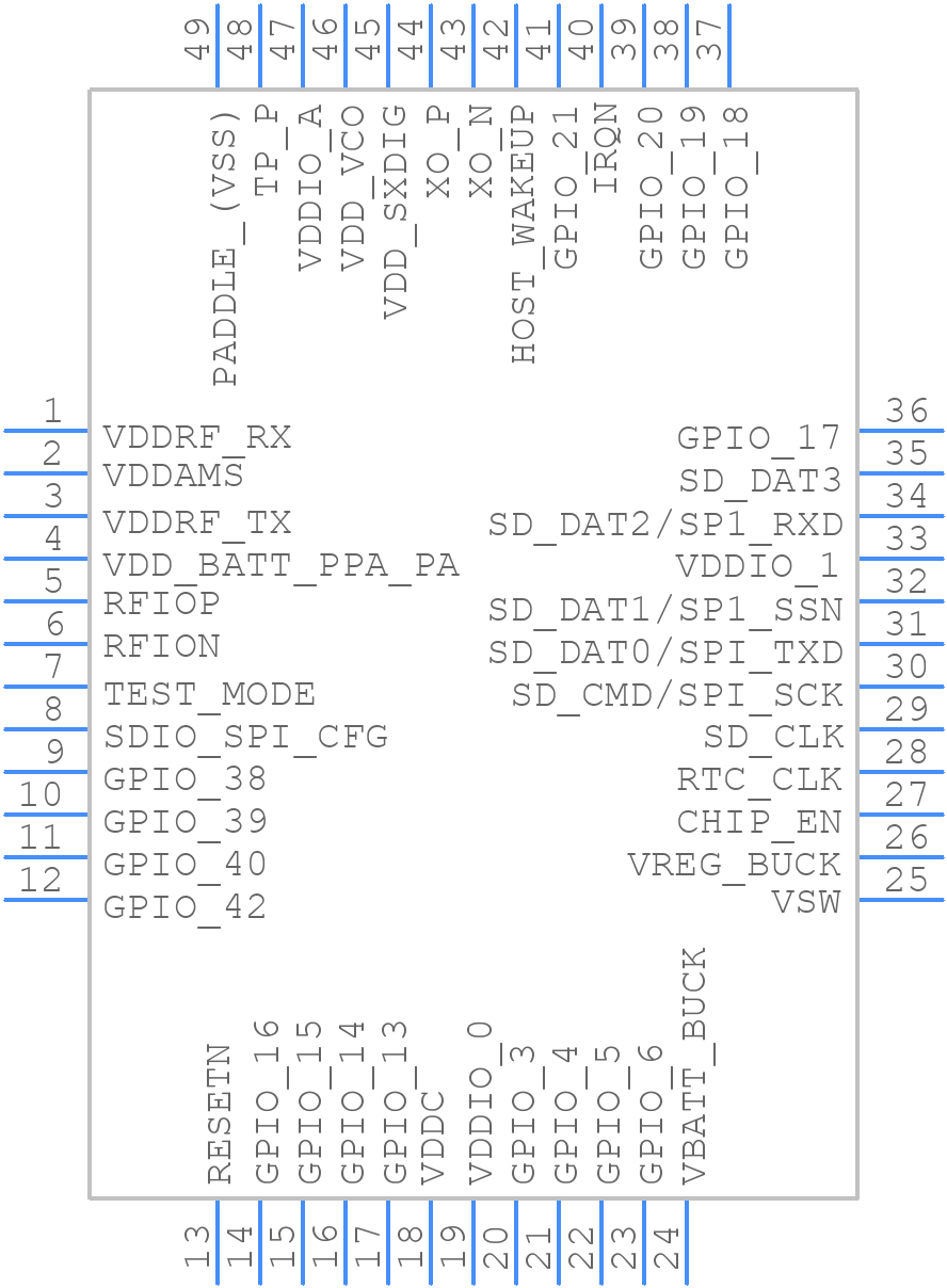 ATWINC3400A-MU-Y - Microchip - PCB symbol